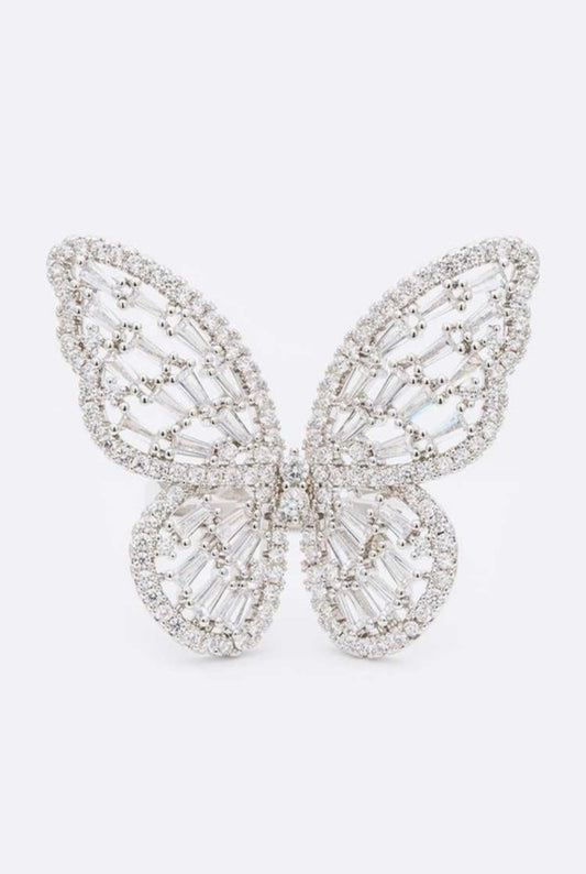 Butterfly CZ Ring